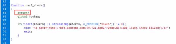 网站提示DedeCMS:CSRF Token Check Failed!的解决办法